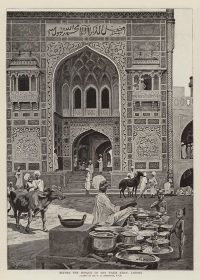 Před mešitou Wazir Khan, Lahore od Harry Hamilton Johnston