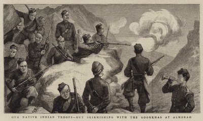 Naše domorodé indiánské jednotky, bojující s Gurkhy v Almorah od Harry Hamilton Johnston