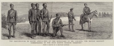 Nepokoje v Jižní Africe, Muži z osobního strážce pana Osbornea, britského rezidentního komisaře v Zulu Native Reserve Territory od Harry Hamilton Johnston