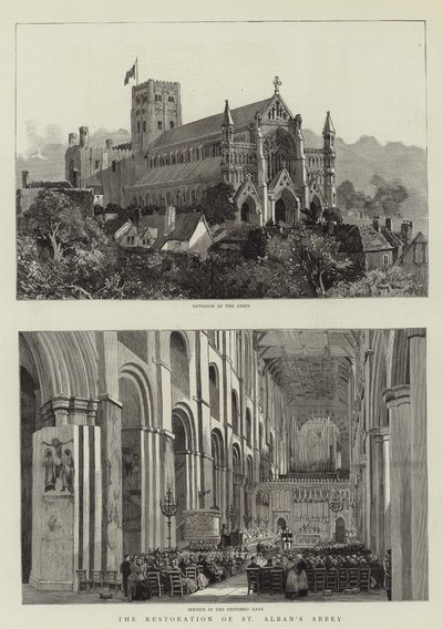 Rytina Restoration of St Albans Abbey od Harry Hine