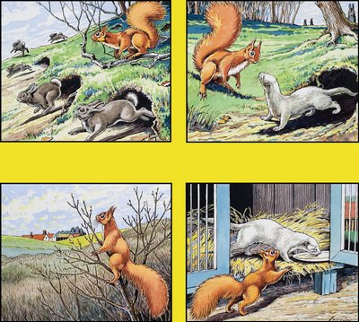 Malá zrzavá veverka od Harry M. Pettit