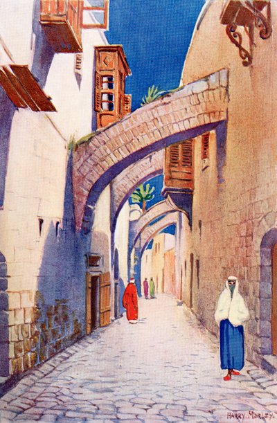 Via Dolorosa, Jeruzalém, Palestina, asi 1910, z knihy Richarda Penlakea A Book of Modern Palestine, vyd. asi 1910. od Harry Morley