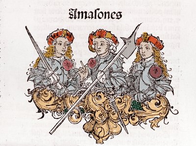 Amazonky v „Liber Chronicarum“ od Hartmanna Schedela vytištěné v Norimberku v roce 1493. od Hartmann Schedel