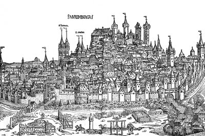 Nurnburský pohled v 15. století od Hartmann Schedel