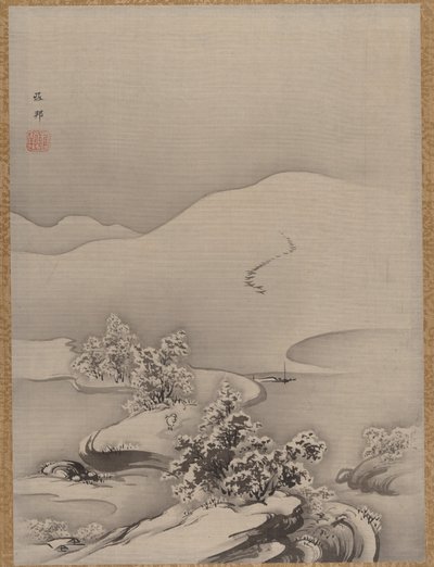 Lake and Causeway, ca. 1885-89. od Hashimoto Gaho
