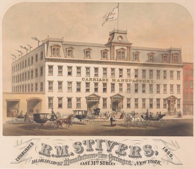 R. M. Stivers, Výrobci jemných kočárků, 146-152 East 31st Street, New York, 1872-73. od Hatch and Co.