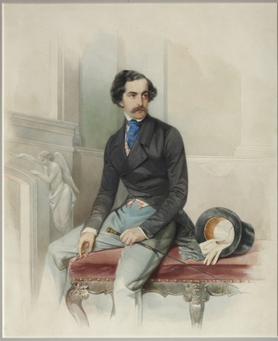 Portrét Alexey Arkadyevich Stolypin Mongo 1816-1858, 1845 od Hau