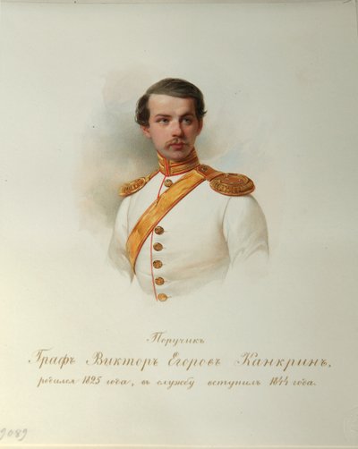 Portrét hraběte Viktora Jegoroviče Kankrina z alba císařské koňské gardy, 1846-1849 od Hau