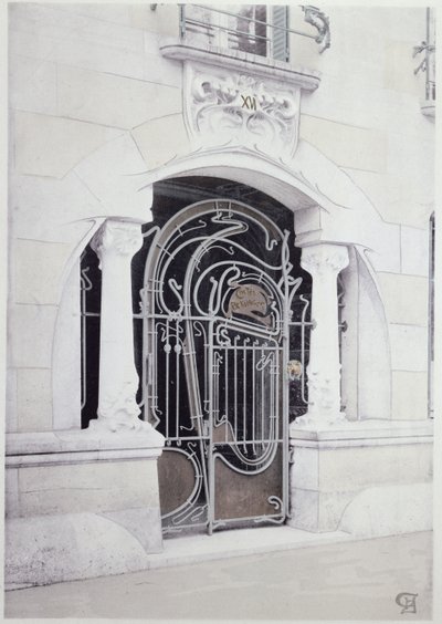 Vstup do ilustrace „Castel-Beranger“ z knihy Hectora Guimarda (1867-1942) od Hector Guimard