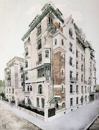 Castel-Beranger, ilustrace z knihy Hectora Guimarda (1867-1942) od Hector Guimard