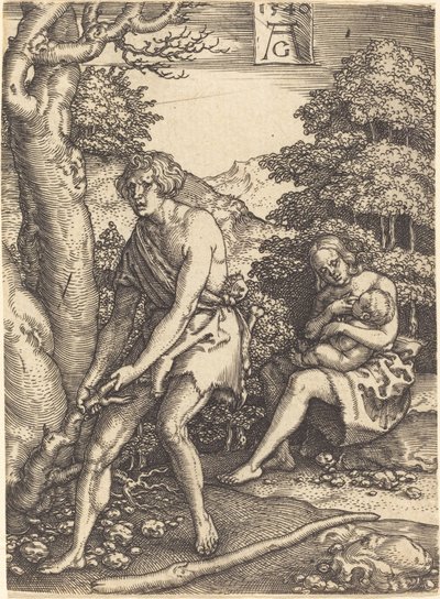 Adam a Eva v práci od Heinrich Aldegrever