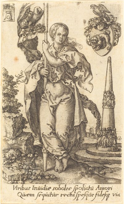 Charita, 1552. od Heinrich Aldegrever