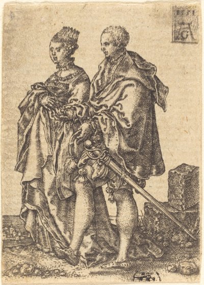 Taneční pár od Heinrich Aldegrever