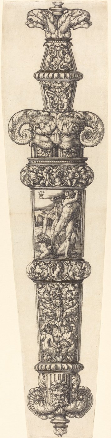 Design pro pochvu dýky s Kainem a Abelem, 1539. od Heinrich Aldegrever