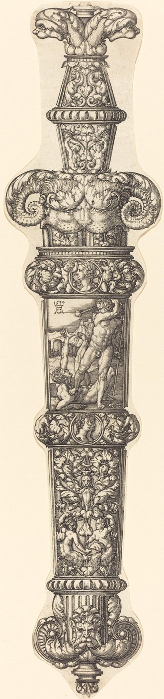 Design pro pochvu dýky s Kainem a Abelem, 1539. od Heinrich Aldegrever