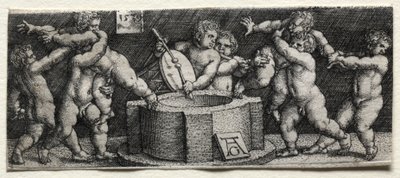 Osm nahých dětí u studny, 1539. od Heinrich Aldegrever