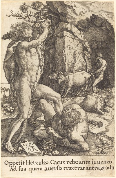 Hercules Killing Cacus, 1550. od Heinrich Aldegrever