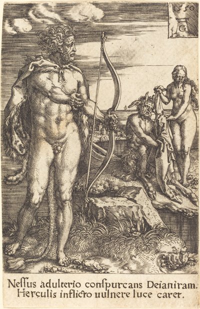 Hercules zabíjející Nessuse od Heinrich Aldegrever