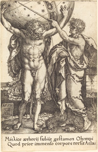 Herkules a Atlas, 1550. od Heinrich Aldegrever