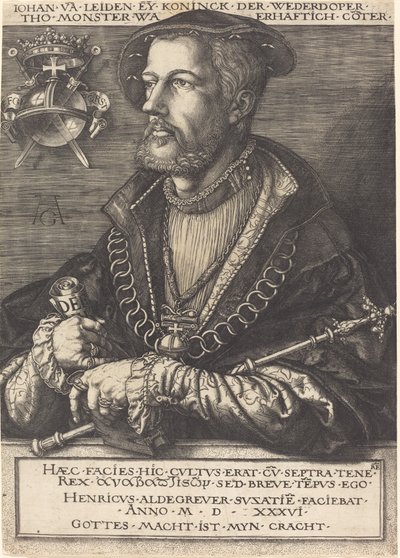 Jan van Leyden. od Heinrich Aldegrever