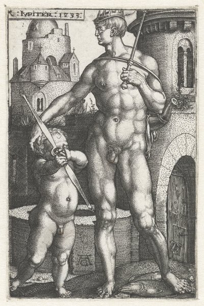 Jupiter (název na objektu) Sedm planet (název série) od Heinrich Aldegrever