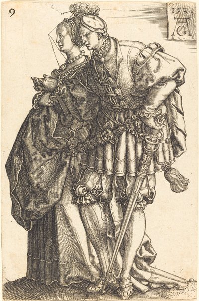 Velké svatební tanečnice, 1538. od Heinrich Aldegrever