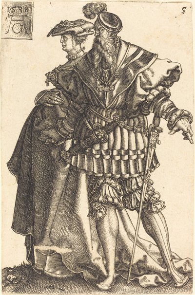 Velké svatební tanečnice, 1538. od Heinrich Aldegrever