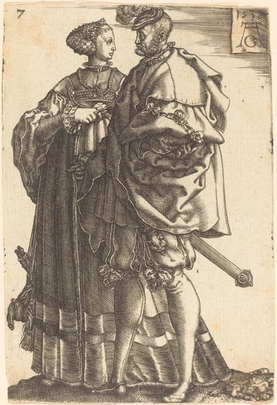 Velké svatební tanečnice, 1538. od Heinrich Aldegrever