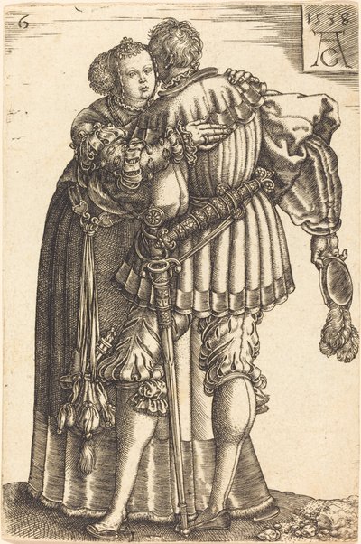 Velké svatební tanečnice, 1538. od Heinrich Aldegrever