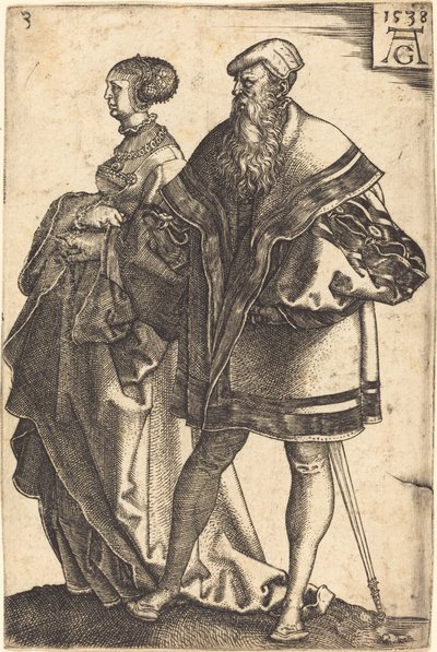 Velké svatební tanečnice, 1538. od Heinrich Aldegrever