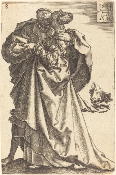 Velké svatební tanečnice, 1538. od Heinrich Aldegrever