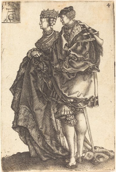 Velké svatební tanečnice, 1538. od Heinrich Aldegrever