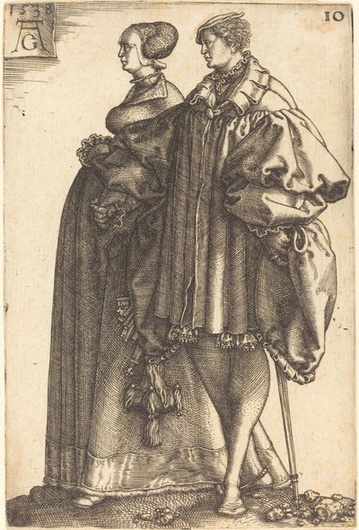 Velké svatební tanečnice, 1538. od Heinrich Aldegrever