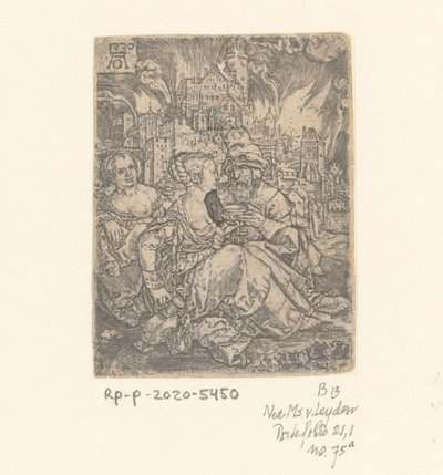 Lot a jeho dcery od Heinrich Aldegrever