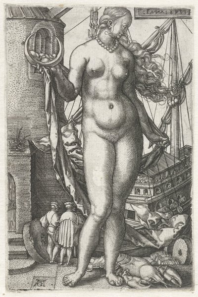 Luna (titul na předmětu) Diana Sedm planet (název série) od Heinrich Aldegrever