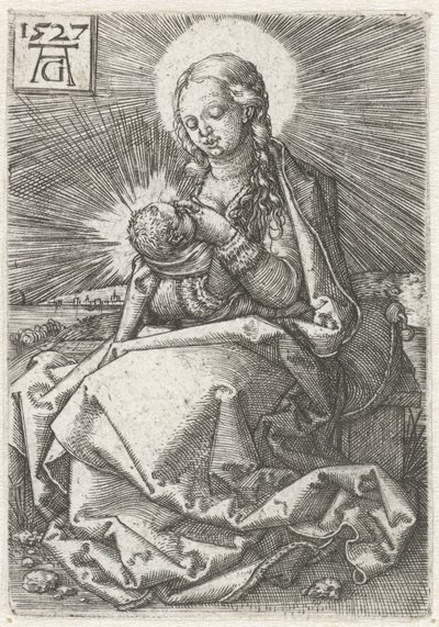 Madonna s dítětem na prsou od Heinrich Aldegrever