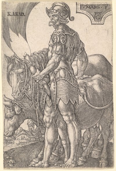 Mars, ze Sedmi planet, 1533. od Heinrich Aldegrever