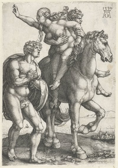 Únos ženy satyrem od Heinrich Aldegrever