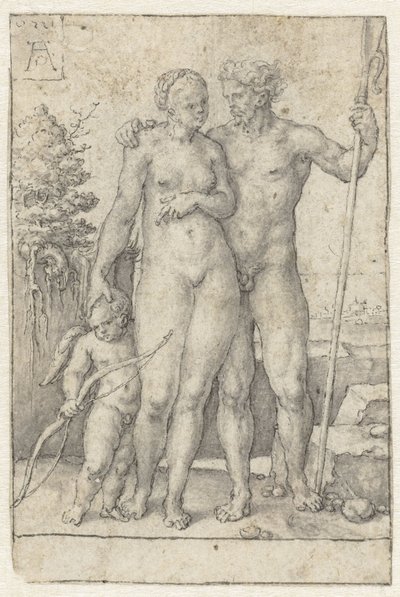 Paříž, Oenone a Cupid od Heinrich Aldegrever