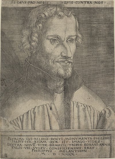 Portrét Philippa Melanchtona od Heinrich Aldegrever