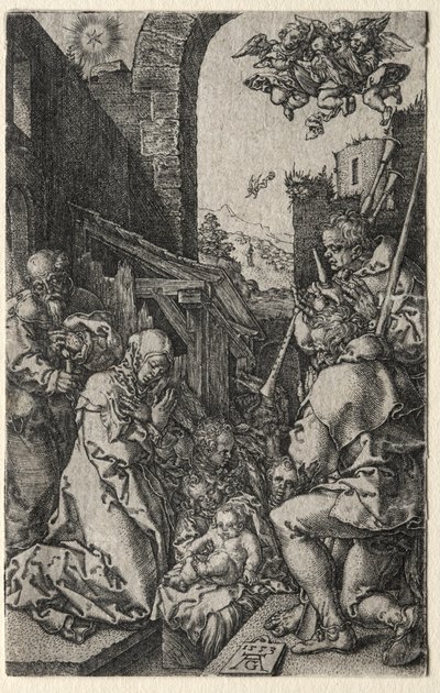 Klanění pastýřů, 1553. od Heinrich Aldegrever