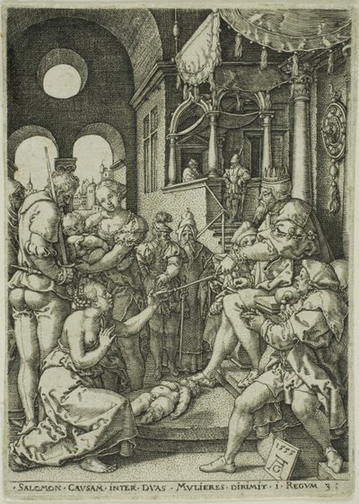 Šalamounův soud od Heinrich Aldegrever