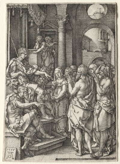 Příběh Susanny: Susanna obviněná z cizoložství, 1555. od Heinrich Aldegrever