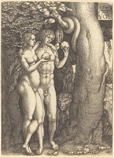 The Temptation by the Snake, 1540. od Heinrich Aldegrever
