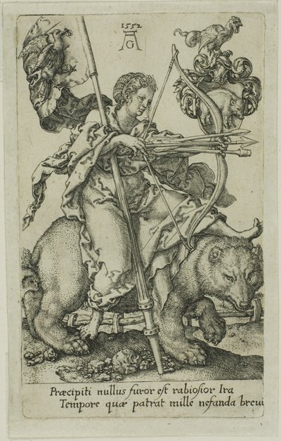 Wrath, od Neřestí od Heinrich Aldegrever