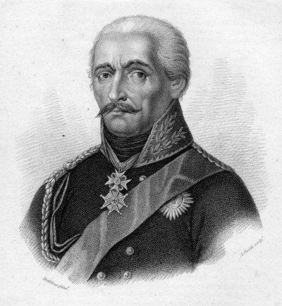 Generál Gebhard Leberecht von Blücher, rytý Adam Smith (rytina) od Heinrich Anton Dahling