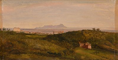 Heinrich Bürkel - Pohled na Monte Circeo. Kolem roku 1853 od Heinrich Burkel