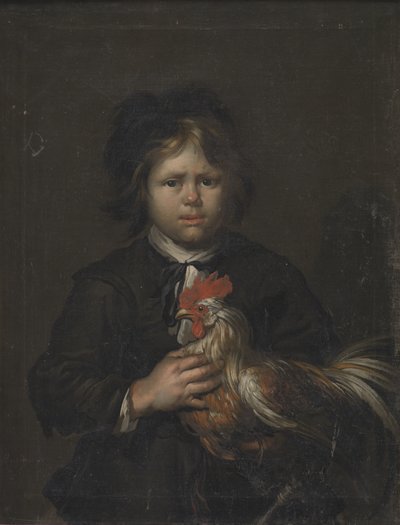Farmářský chlapec s kohoutem od Heinrich Dittmers