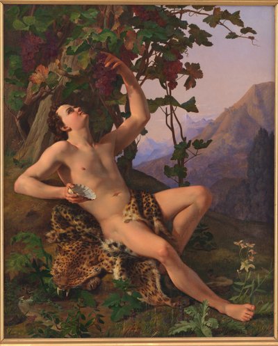 Mladý faun sbírá hrozny od Heinrich Eddelien