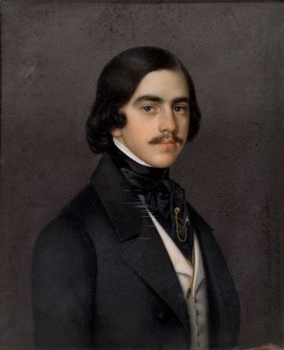 Portrét Michaila Alexandroviče Bakunina 1814-1876, 1841. od Heinrich Ferdinand Grünewald